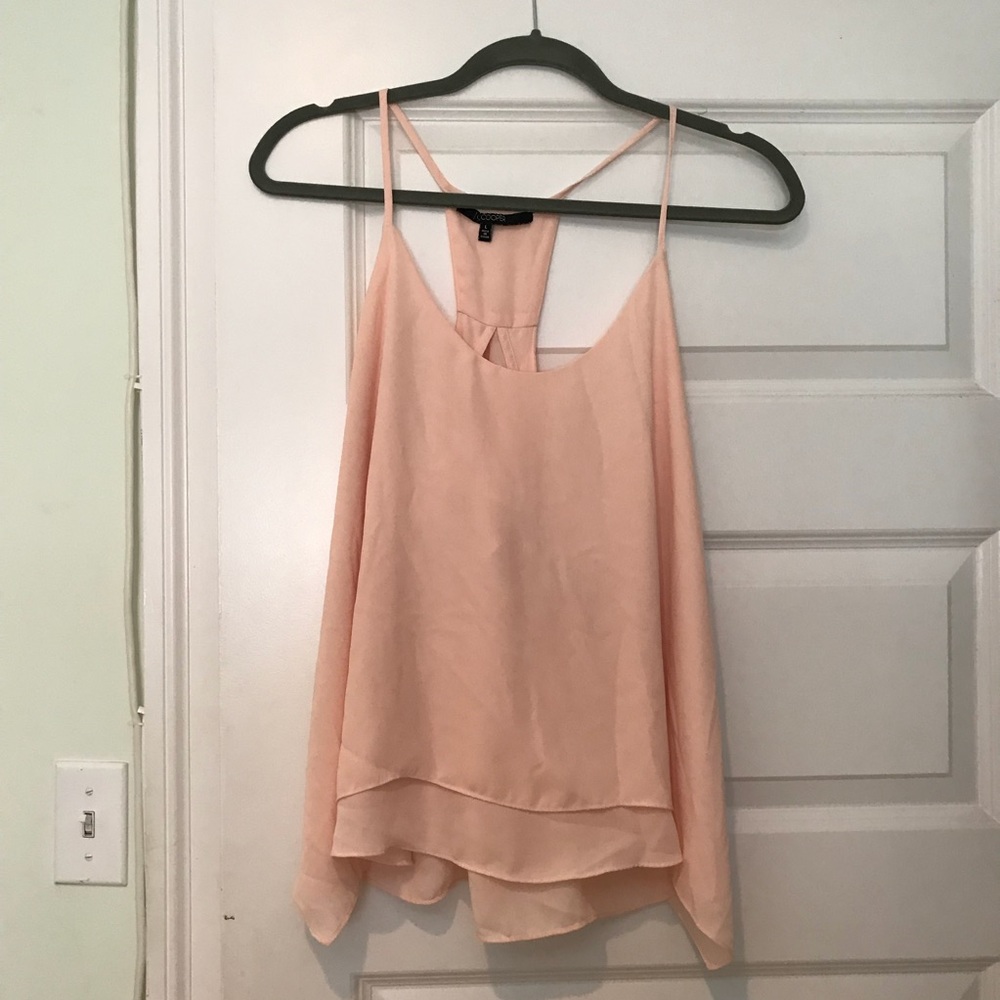 19 Cooper Pink Ruffle Tank Sz L South Moon Under